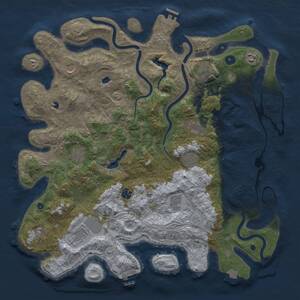 Thumbnail Rust Map: Procedural Map, Size: 4500, Seed: 938446361, 17 Monuments