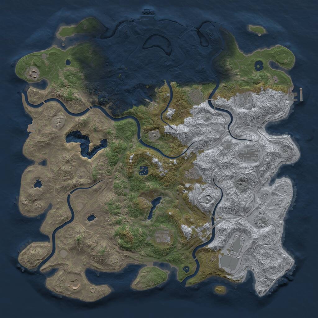 Rust Map: Procedural Map, Size: 4800, Seed: 1589211108, 17 Monuments