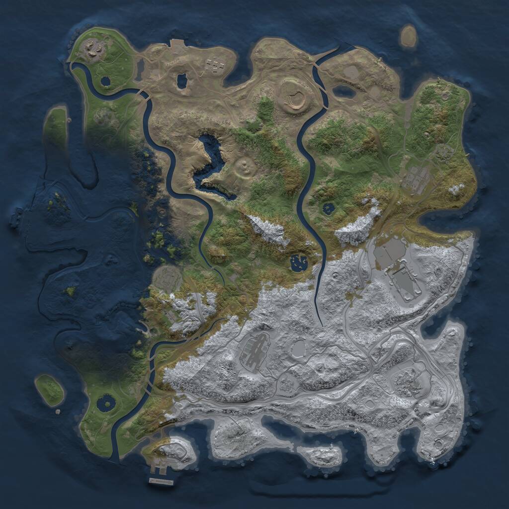 Rust Map: Procedural Map, Size: 4250, Seed: 254325016, 15 Monuments