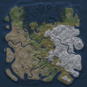 Thumbnail Rust Map: Procedural Map, Size: 5000, Seed: 1581243728, 17 Monuments