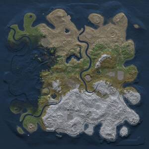 Thumbnail Rust Map: Procedural Map, Size: 4250, Seed: 868021869, 16 Monuments