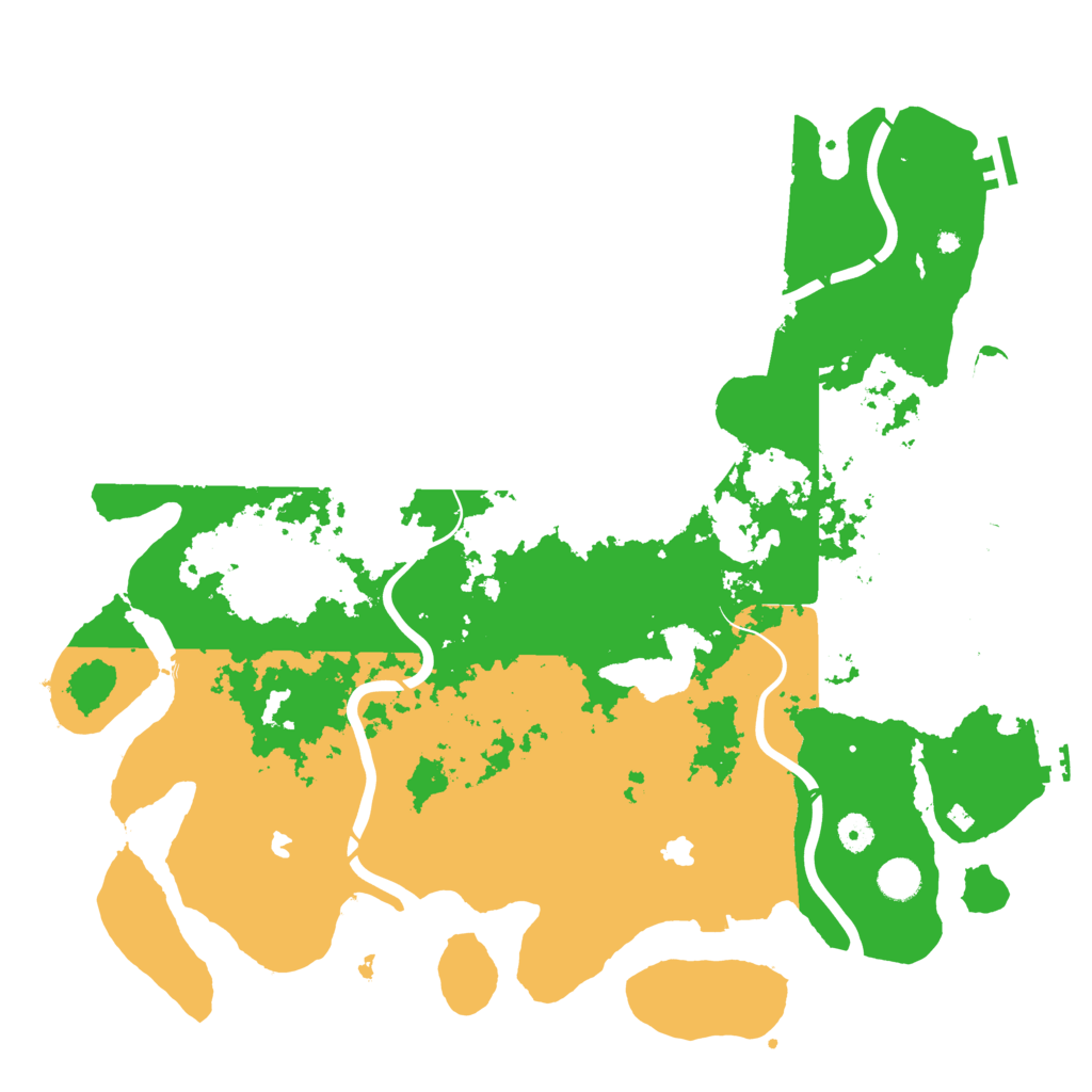 Biome Rust Map: Procedural Map, Size: 4500, Seed: 107640599