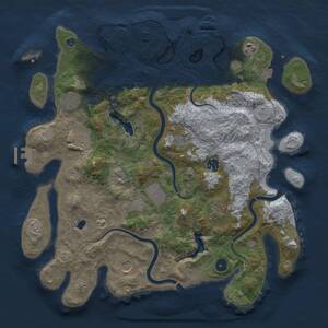 Thumbnail Rust Map: Procedural Map, Size: 4000, Seed: 36751383, 15 Monuments
