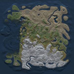 Thumbnail Rust Map: Procedural Map, Size: 5000, Seed: 1959455355, 17 Monuments