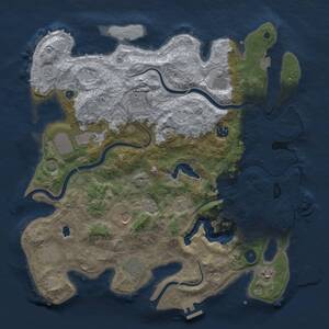 Thumbnail Rust Map: Procedural Map, Size: 4000, Seed: 12604, 15 Monuments