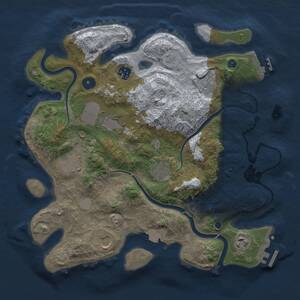 Thumbnail Rust Map: Procedural Map, Size: 3500, Seed: 274961824, 14 Monuments