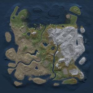 Thumbnail Rust Map: Procedural Map, Size: 4000, Seed: 86201825, 14 Monuments