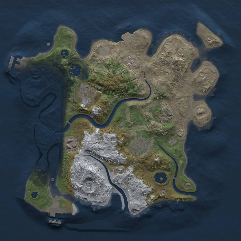 Rust Map: Procedural Map, Size: 3000, Seed: 7949, 11 Monuments