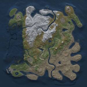Thumbnail Rust Map: Procedural Map, Size: 4000, Seed: 677924523, 13 Monuments