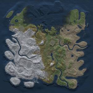 Thumbnail Rust Map: Procedural Map, Size: 4500, Seed: 1742175309, 16 Monuments