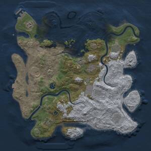 Thumbnail Rust Map: Procedural Map, Size: 3900, Seed: 2052026, 15 Monuments