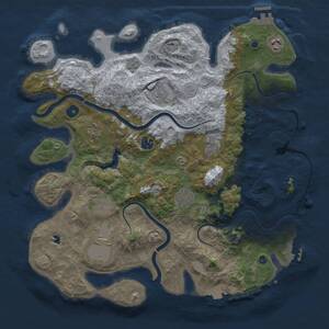 Thumbnail Rust Map: Procedural Map, Size: 4000, Seed: 965663061, 15 Monuments