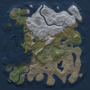 Thumbnail Rust Map: Procedural Map, Size: 4000, Seed: 1770422530, 14 Monuments