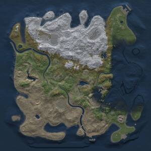 Thumbnail Rust Map: Procedural Map, Size: 4000, Seed: 835433047, 15 Monuments