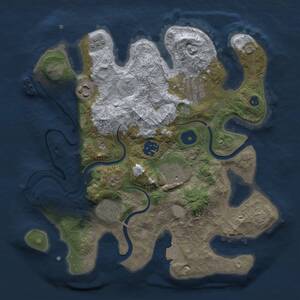 Thumbnail Rust Map: Procedural Map, Size: 3000, Seed: 1293764709, 11 Monuments