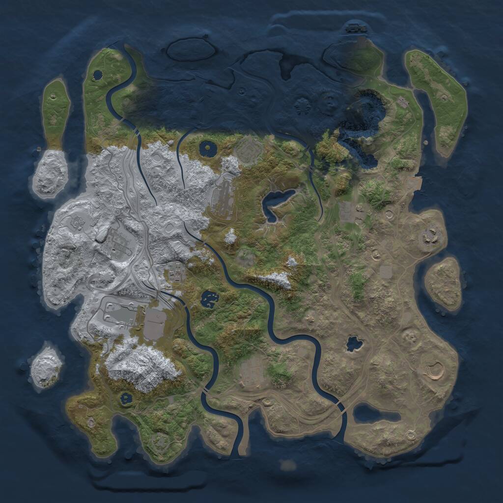 Rust Map: Procedural Map, Size: 4250, Seed: 939538766, 15 Monuments