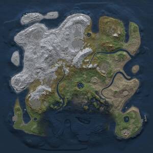 Thumbnail Rust Map: Procedural Map, Size: 3750, Seed: 944918676, 16 Monuments