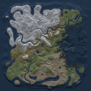 Thumbnail Rust Map: Procedural Map, Size: 4500, Seed: 5598, 16 Monuments