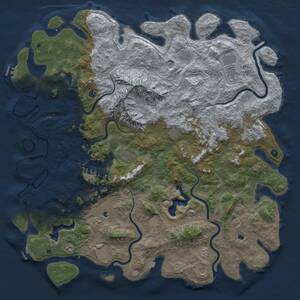 Thumbnail Rust Map: Procedural Map, Size: 6000, Seed: 1219642026, 17 Monuments