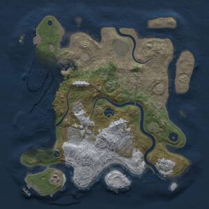 Thumbnail Rust Map: Procedural Map, Size: 3300, Seed: 826106898, 13 Monuments