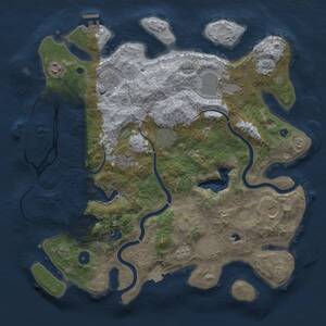 Thumbnail Rust Map: Procedural Map, Size: 4000, Seed: 2543754, 16 Monuments