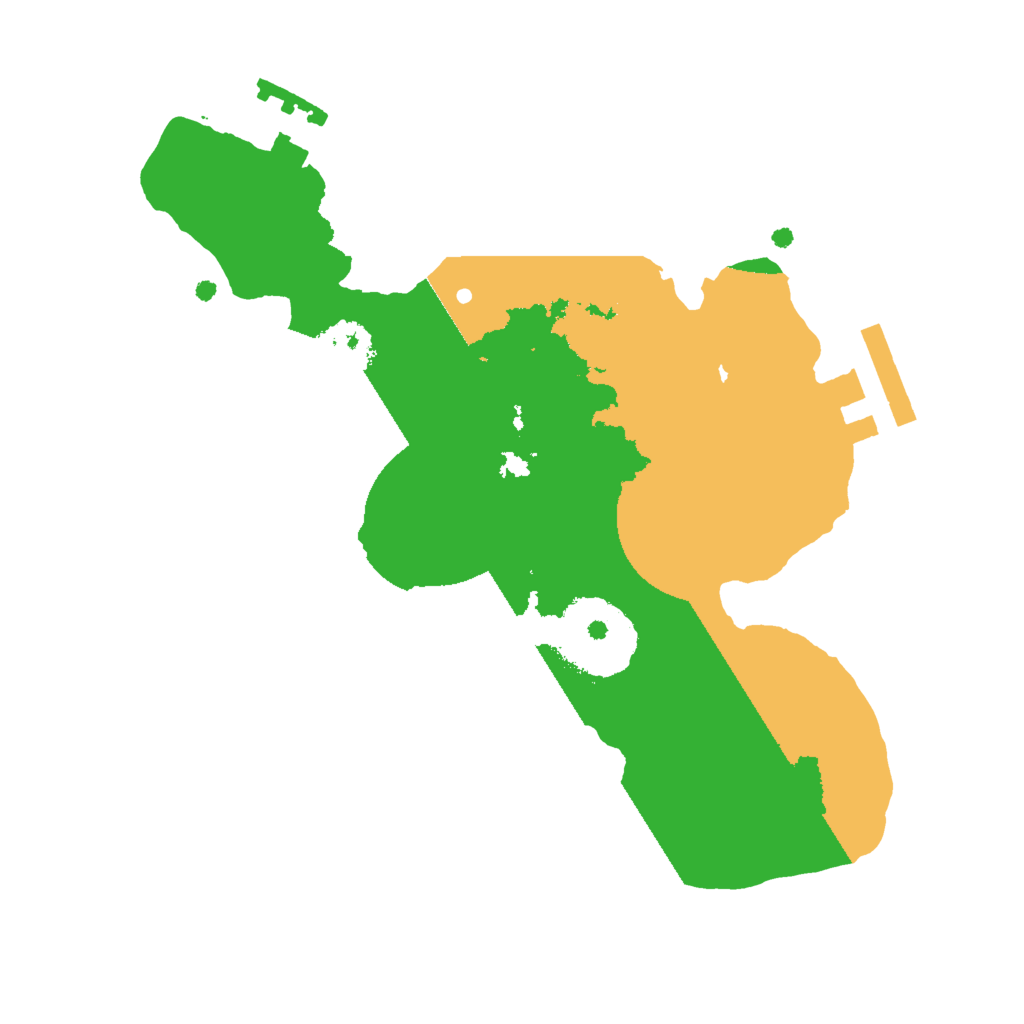 Biome Rust Map: Procedural Map, Size: 2000, Seed: 386608207