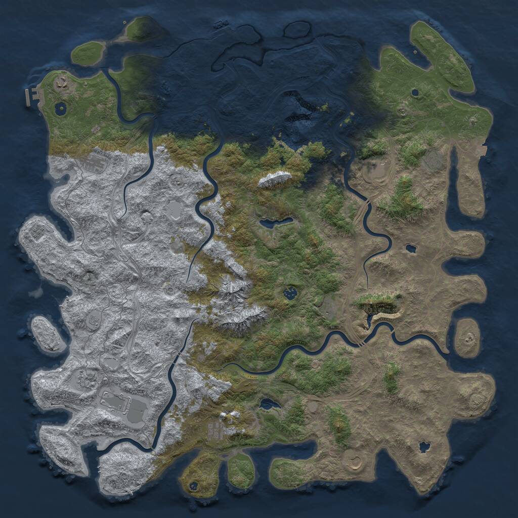 Rust Map: Procedural Map, Size: 6000, Seed: 1771856460, 17 Monuments