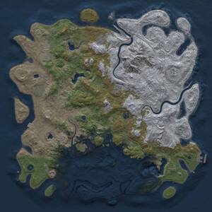 Thumbnail Rust Map: Procedural Map, Size: 5000, Seed: 1993422207, 17 Monuments