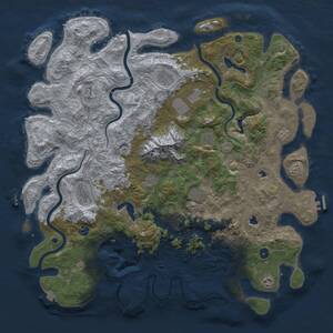 Thumbnail Rust Map: Procedural Map, Size: 5000, Seed: 691719358, 17 Monuments