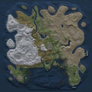 Thumbnail Rust Map: Procedural Map, Size: 4000, Seed: 573225737, 17 Monuments