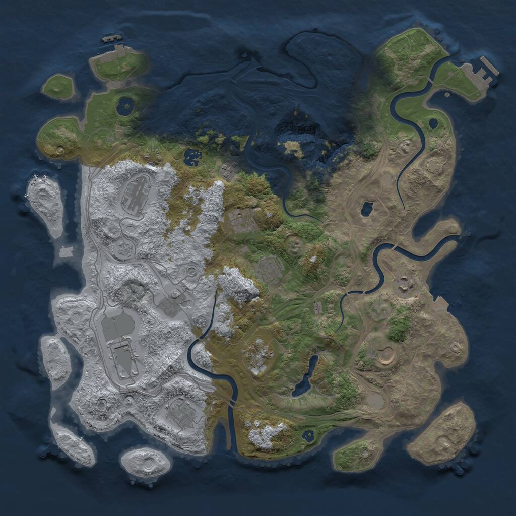 Rust Map: Procedural Map, Size: 4250, Seed: 1552935542, 17 Monuments