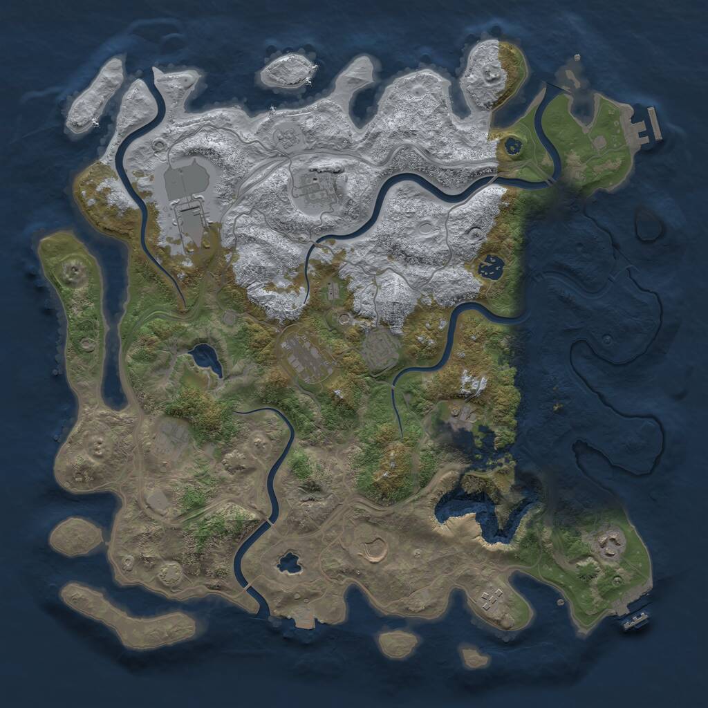 Rust Map: Procedural Map, Size: 4250, Seed: 17547, 16 Monuments