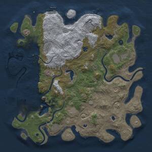 Thumbnail Rust Map: Procedural Map, Size: 4500, Seed: 760659897, 16 Monuments
