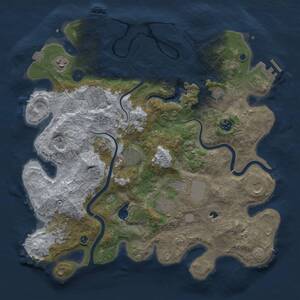 Thumbnail Rust Map: Procedural Map, Size: 4000, Seed: 1145141, 16 Monuments
