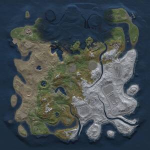 Thumbnail Rust Map: Procedural Map, Size: 4000, Seed: 96417530, 16 Monuments