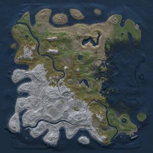 Thumbnail Rust Map: Procedural Map, Size: 4500, Seed: 285093559, 16 Monuments