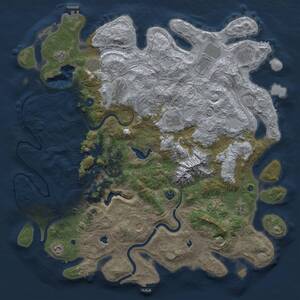 Thumbnail Rust Map: Procedural Map, Size: 5000, Seed: 1901735667, 17 Monuments