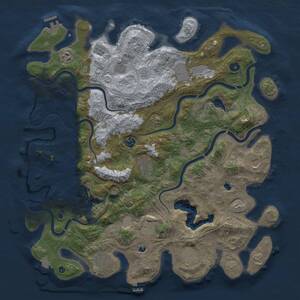 Thumbnail Rust Map: Procedural Map, Size: 4500, Seed: 319935888, 16 Monuments