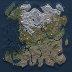 Thumbnail Rust Map: Procedural Map, Size: 4500, Seed: 630926131, 17 Monuments