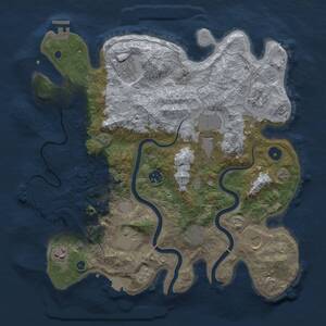Thumbnail Rust Map: Procedural Map, Size: 3750, Seed: 51740, 15 Monuments