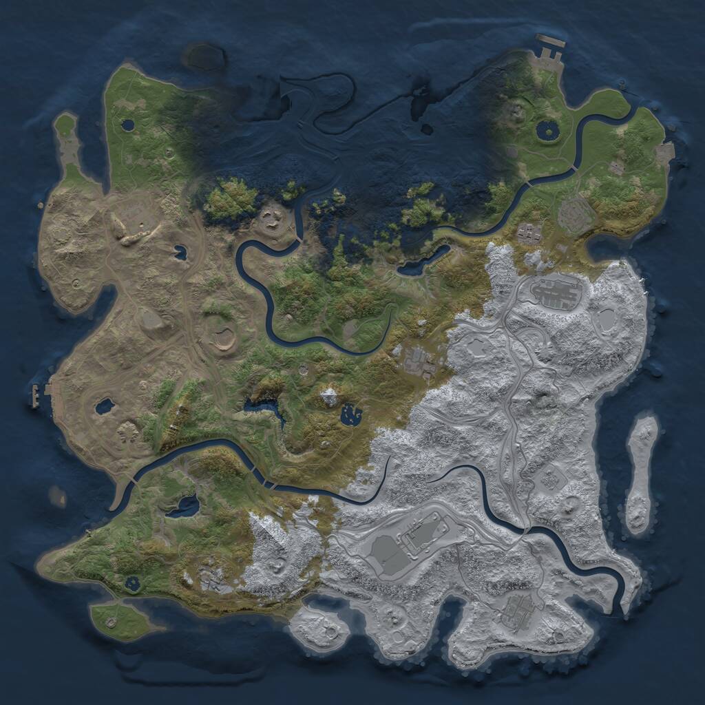 Rust Map: Procedural Map, Size: 4750, Seed: 454, 17 Monuments