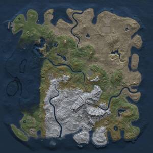 Thumbnail Rust Map: Procedural Map, Size: 5000, Seed: 279074833, 17 Monuments