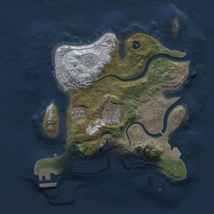 Thumbnail Rust Map: Procedural Map, Size: 2500, Seed: 2084278872, 6 Monuments