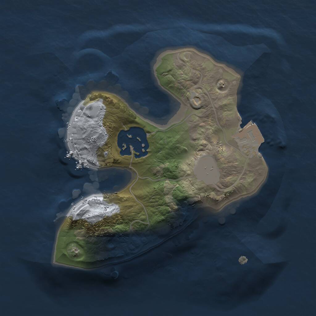 Rust Map: Procedural Map, Size: 1500, Seed: 27630, 2 Monuments