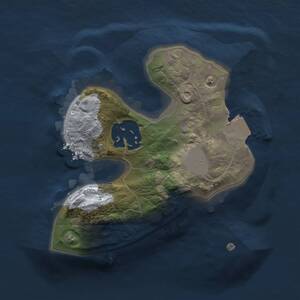 Thumbnail Rust Map: Procedural Map, Size: 1500, Seed: 27630, 2 Monuments