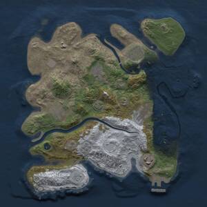 Thumbnail Rust Map: Procedural Map, Size: 3000, Seed: 3822739, 12 Monuments