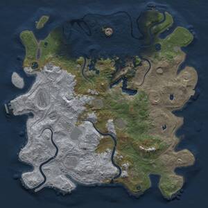 Thumbnail Rust Map: Procedural Map, Size: 4500, Seed: 1822932820, 16 Monuments