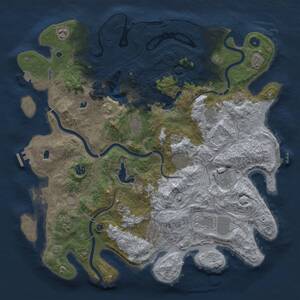 Thumbnail Rust Map: Procedural Map, Size: 4500, Seed: 843309308, 16 Monuments