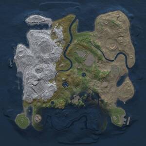 Thumbnail Rust Map: Procedural Map, Size: 3500, Seed: 1488183358, 15 Monuments
