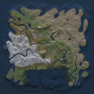 Thumbnail Rust Map: Procedural Map, Size: 4500, Seed: 617350530, 17 Monuments